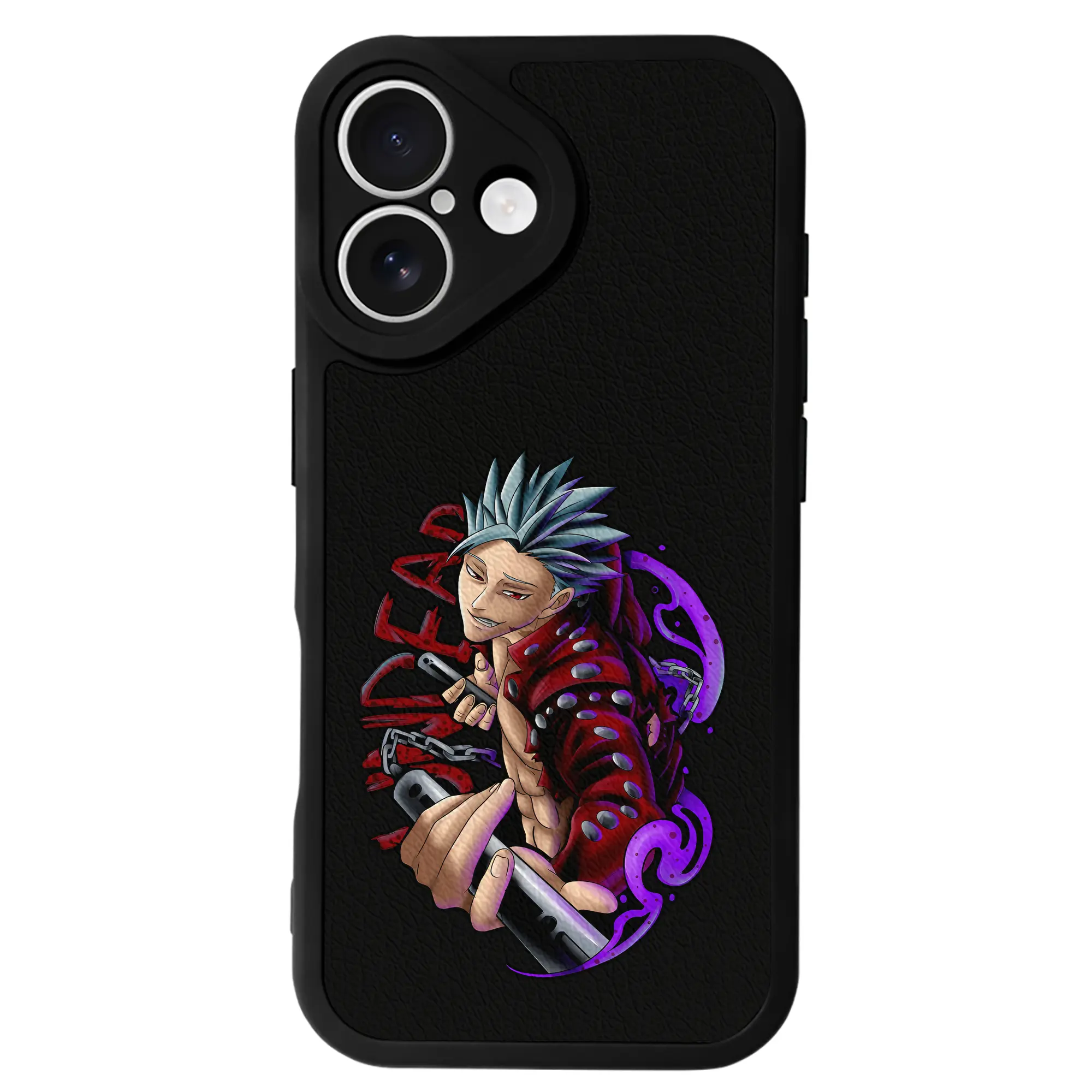 七つの大罪 グッズ バン - IPhone 16シリーズ対応 ・ シリコンスマホケース ・ レザー調 ・ 高精度フィット ・ 耐衝撃 ・ ワイヤレス充電対応 ・ 精密カット